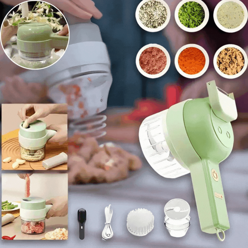 Tocător electric de tăiat legume 4 în 1