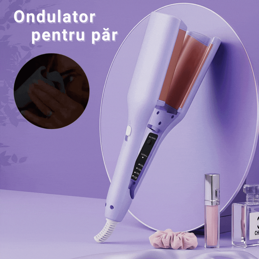 Ondulator pentru păr cu efect de valuri