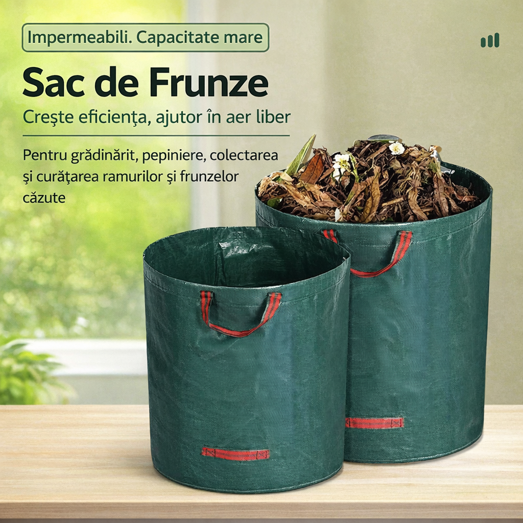 Sac impermeabil din polipropilena pentru deșeuri vegetale 500litrii, 80x100cm